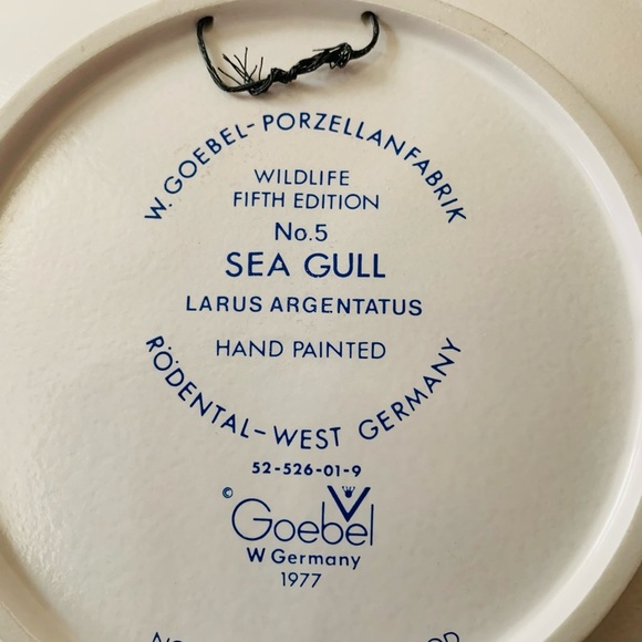 Goebel Wildlife Series, Seagull, limited edition wall plate series - Picture 6 of 8